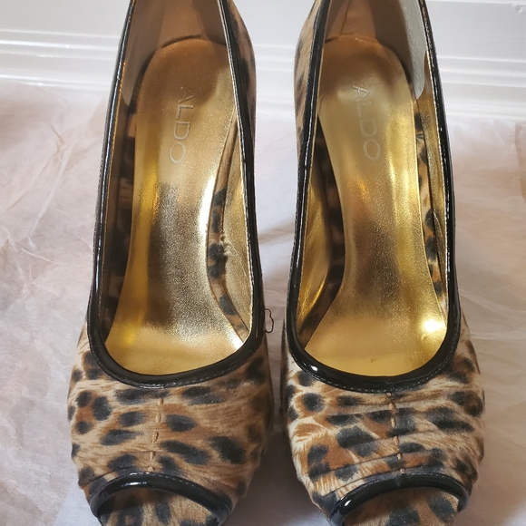 Aldo Leopard print suede finish pumps - Picture 5 of 12
